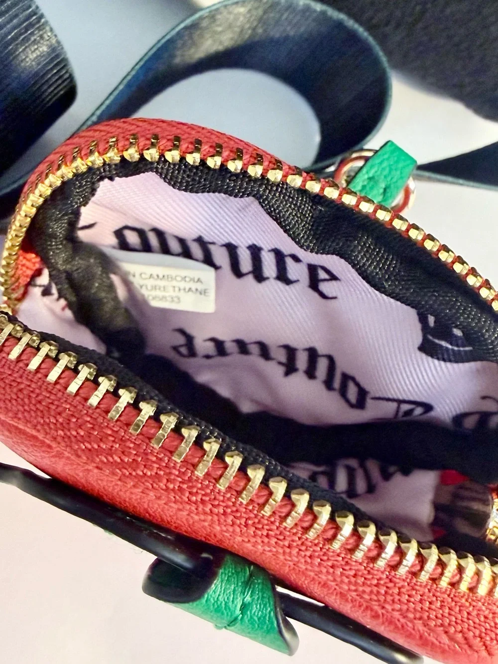 NWT Juicy Couture Sweet N Juicy Apple Tote Liquorice Velour Satchel Coin Purse